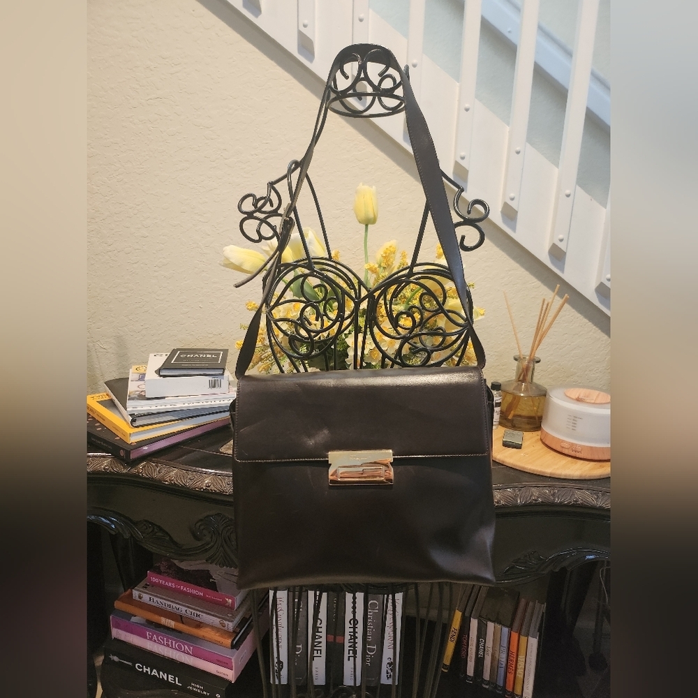 Salvatore Ferragamo brown leather shoulder bag